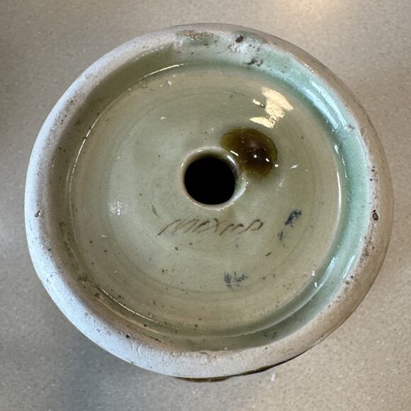 Drip Glaze Mexican Pottery Vase Birds - Picture 6 of 6